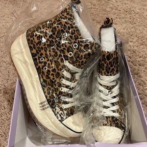 Steven By Steve Madden Leopard Print Sneakers